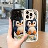 Phone Case: 2D Flat Design Suitable for iPhone 18 17 16 15 14 13 Pro Protective Case, Blue Little Penguin, Perfect Christmas and Halloween Holiday Gif