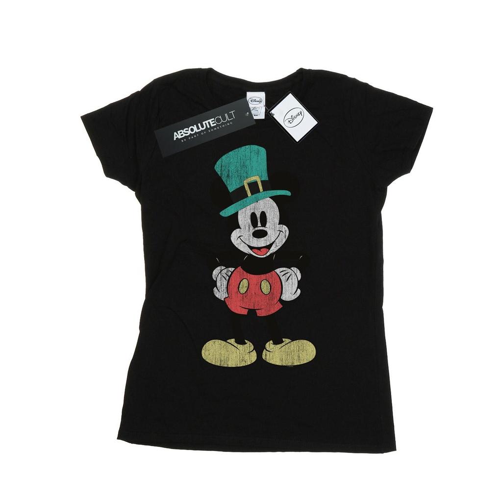 Disney Womens/Ladies Mickey Mouse Leprechaun Hat Cotton T-Shirt