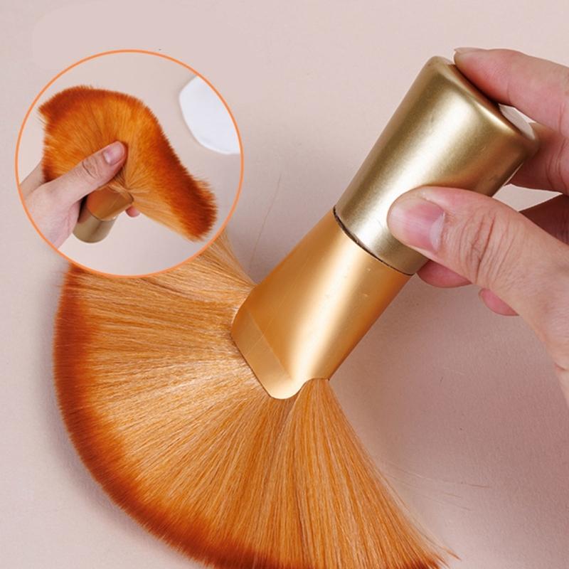 Neck Duster Brush for Hair Cutting,Removes Loose Hair from Neckline and Ears Professional Barber Badger Brush Unisex