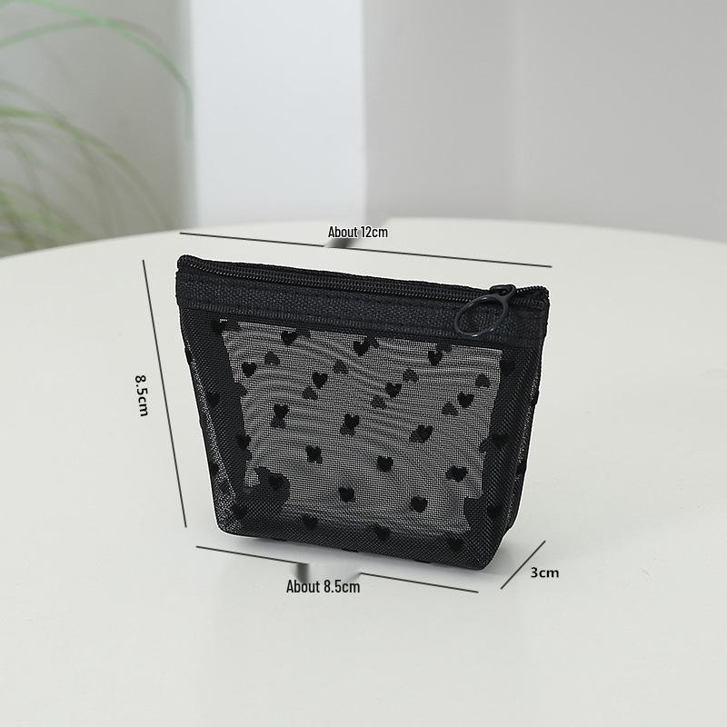 Custom Transparent Mesh Makeup Bag - Large Capacity, Portable Toiletry and Cosmetic Storage Bag for Women