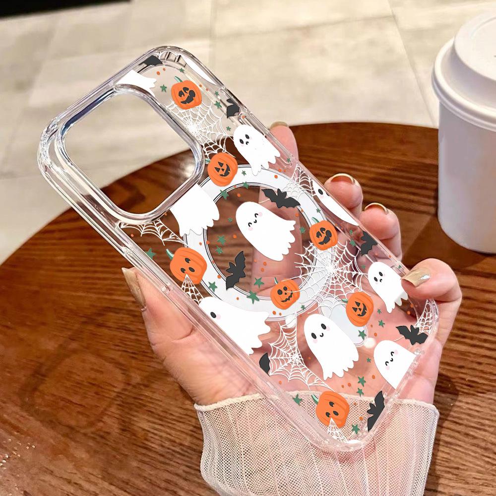 

Apple 17ProMax/13ProMax Ghost Halloween Hard Phone Case Apple 11 прозрачный