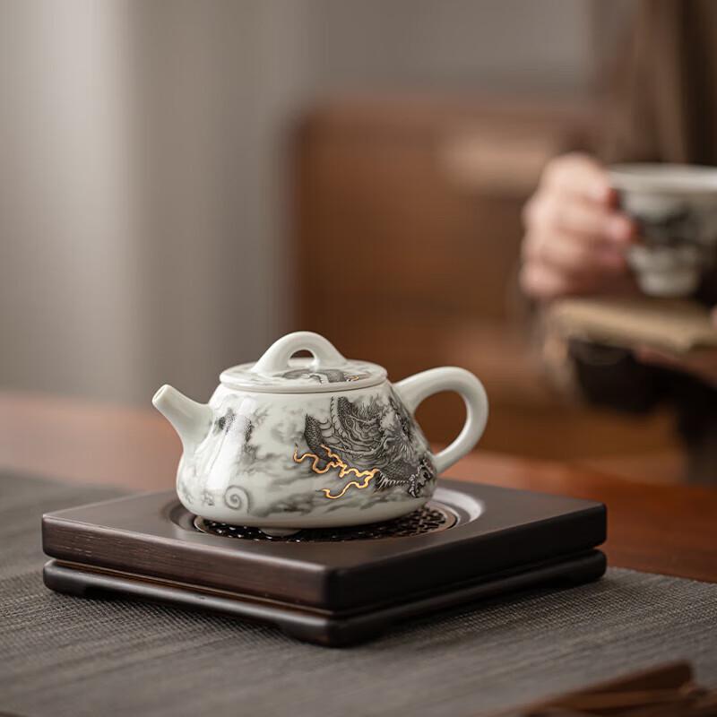 Su's Ceramic Ink Dragon Shi Piao Teapot