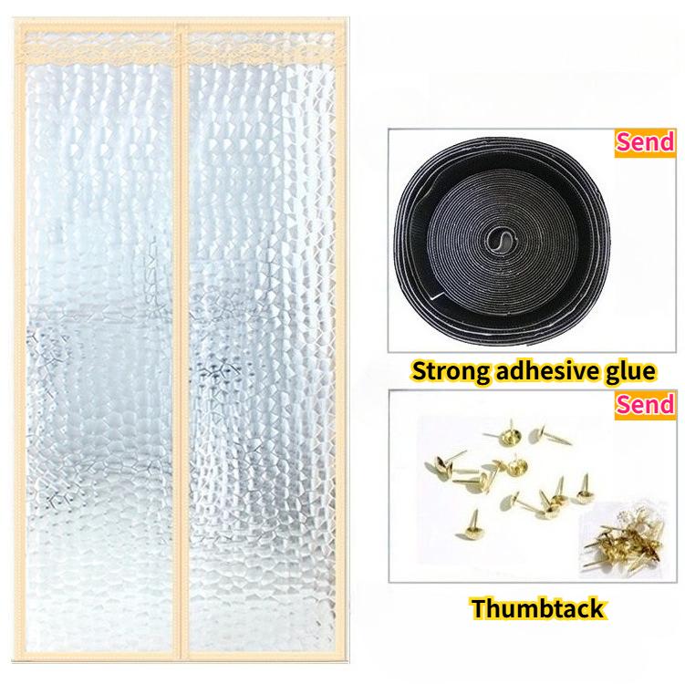 

EVA Magnetic Door Curtain Winter Semi-Transparent Windproof Coldproof Insulation Curtain for Home Magnetic Self-adhesive Curtain W85cm X H220cm
