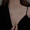 925 Silver Bead Necklace Pendant AAA Zircon For Women Clavicle Chain Necklaces Wedding Party Fashion Jewelry Gift