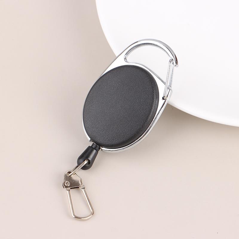 Retractable Key Chain Reel Badge Holder Retractor With Quick Release Spring Clip Fishing Accessories