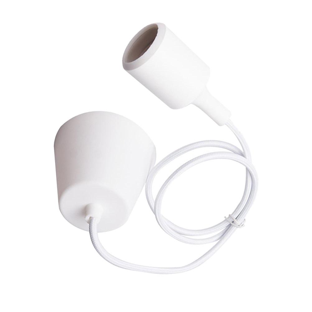 Silicone E27 LED Lamp Holder Black Fireproof Plastic Light Socket for Kitchen Dining Living Room Bar Restaurant Hanging Lamp