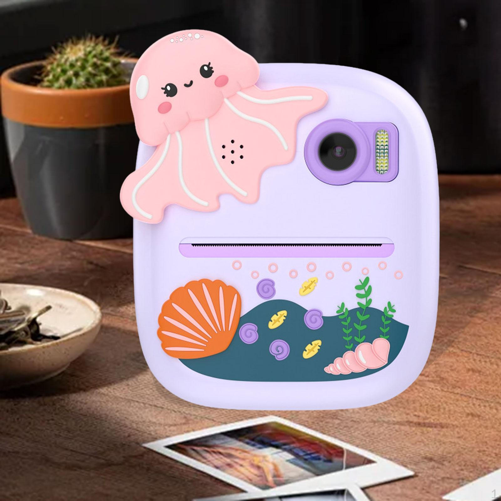 

Детская камера с экраном 2,4 дюйма. Мгновенная цифровая фотопечать для семейных праздников. фиолетовый