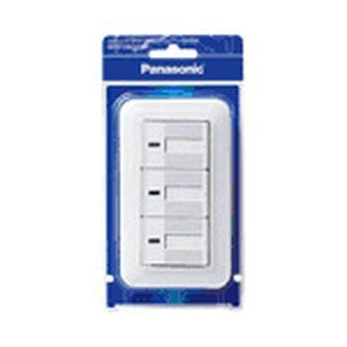 Panasonic Cosmo Series Wide 21 Recessed Pilot and Firefly Triple Switch B Single Switch with Plate White P WTP50413WP