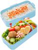 Skater Rappy Bento Soft Made in PFLW4AG Box, 2-Tier, 600ml, Women's, Antibacterial, Filling, Dome-Shaped Lid, Japan,