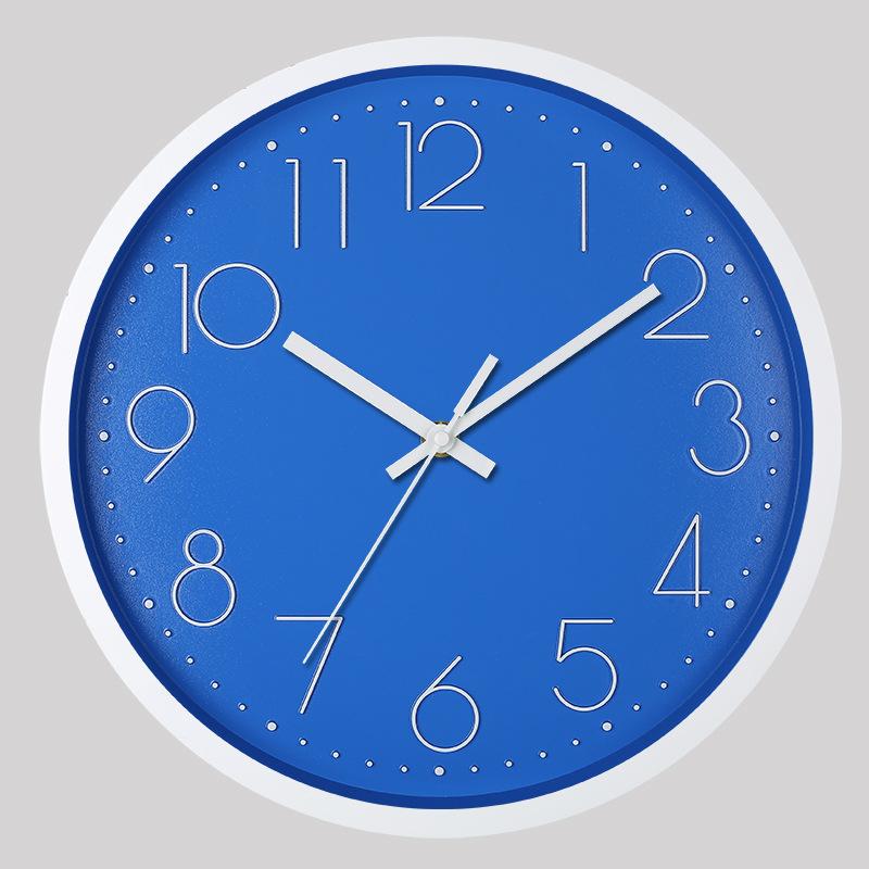 12 Inch 30CM Silent Wall Clock, Creative and Fashionable, Three-dimensional Digital Minimalist Clock for Home Living Room