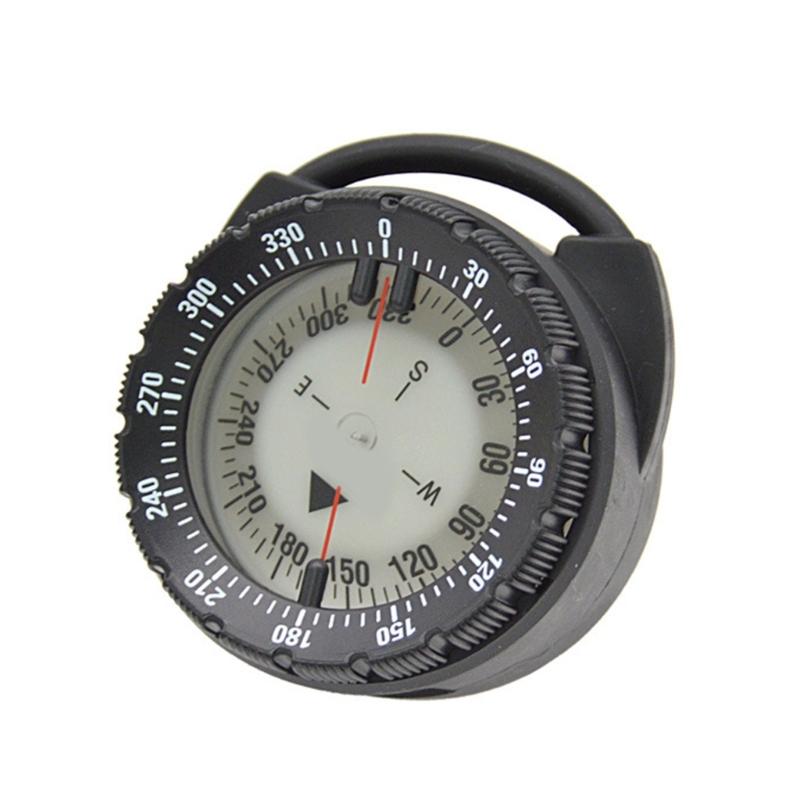 Regulable Pipe Clamp Watertight Compasses Water Sport Swimming Glowing Compasses Underwater Diving Compasses Outdoor