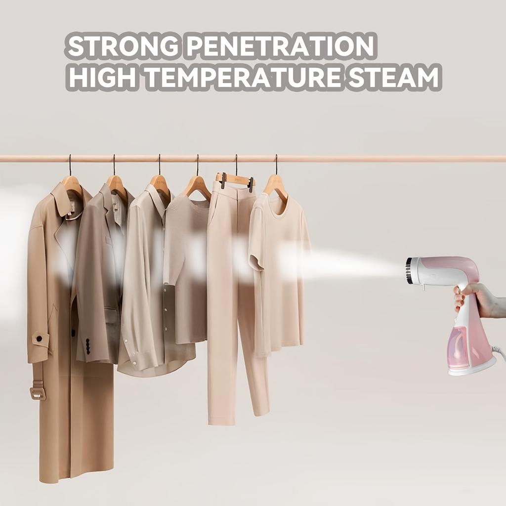 Fier de călcat suspendat de mare putere 1800W cu rezervor de apă de 300ml, Fier de călcat cu abur portabil pentru casă, călătorie, manual, Abur puternic 1500W, 220-240V Stecher european