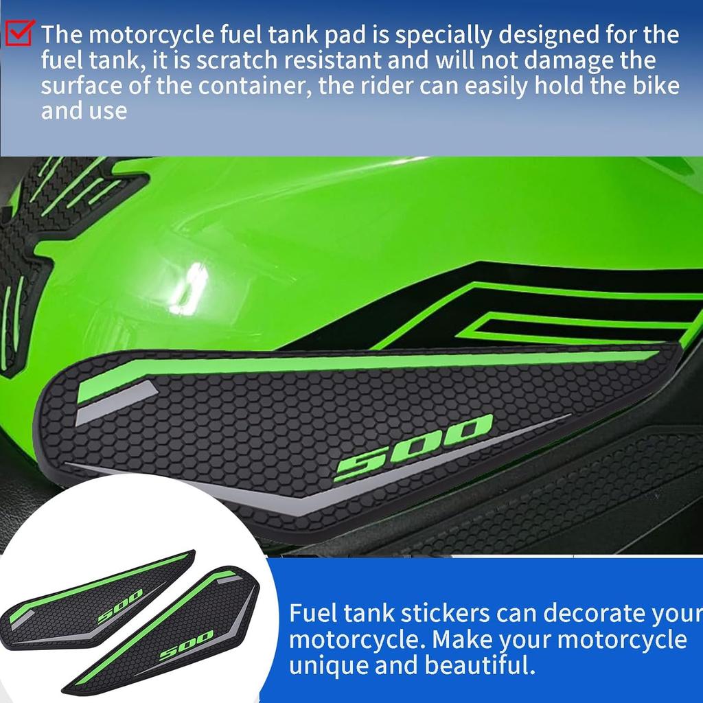 Motorcycle Side Fuel Tank pad Traction Pad Gas Knee Grip Protective Sticker Tankpad Protector fit for Ka&wa&sa&ki NINJA500/Z500 NINJA 500/Z 500 2024