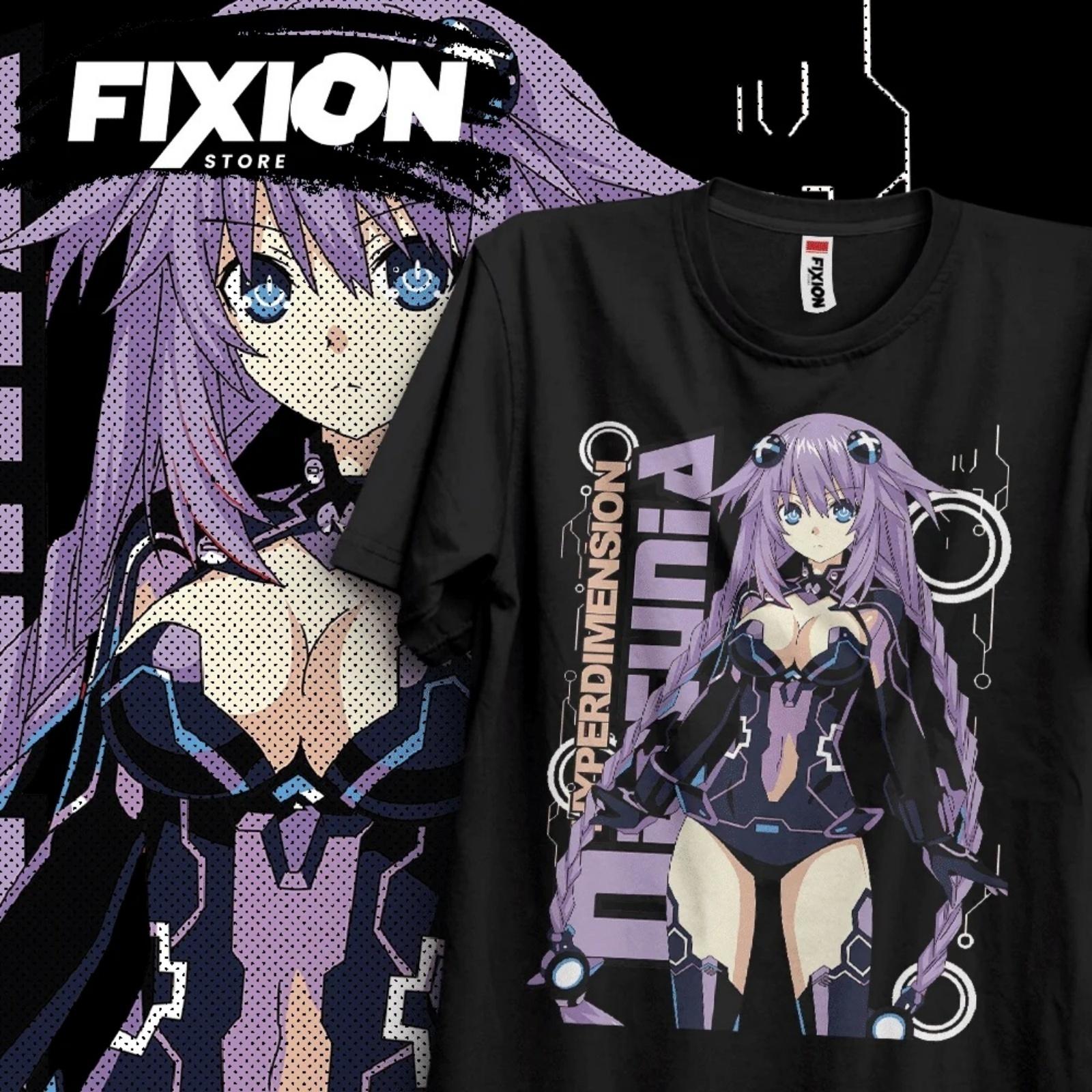 Аниме Футболка Hyperdimension Neptunia Манга Подарок для Любителя Аниме Все Размеры Хлопок S