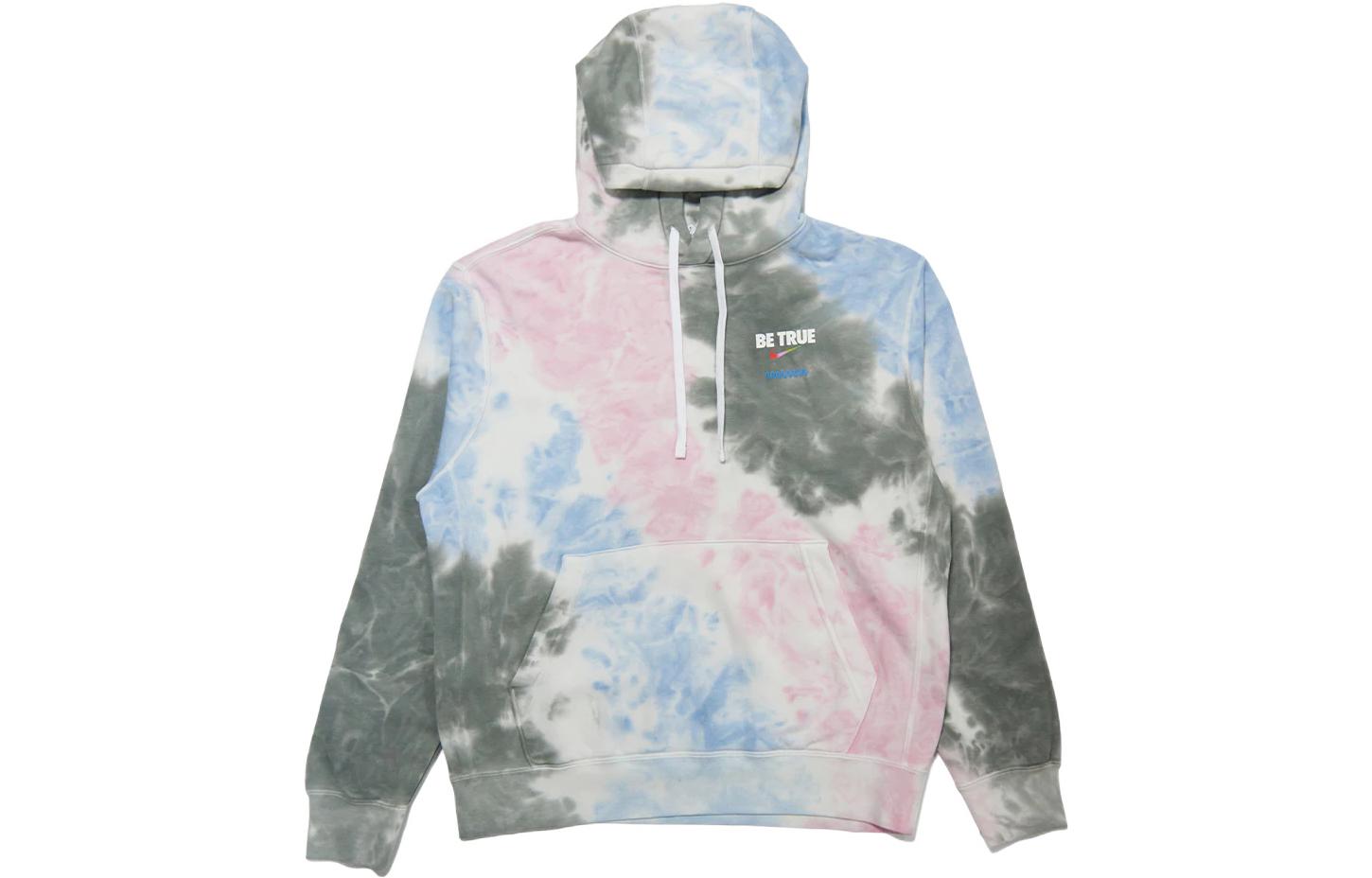 Nike Sweatshirts Men s Pink/Blue Hooded Moderate Regular DV3791-663 XL