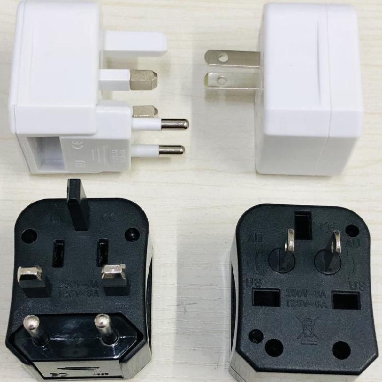 Mezinárodní adaptéry do zásuvky 3 ks Univerzální design pro zařízení z USA, Evropy, Velké Británie Snadná instalace