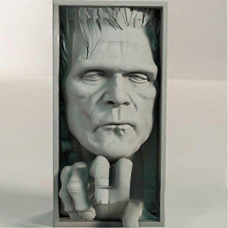 Frankenstein Buchstützen Bücherregal Dekoration Halloween Horror Hand Dekoration