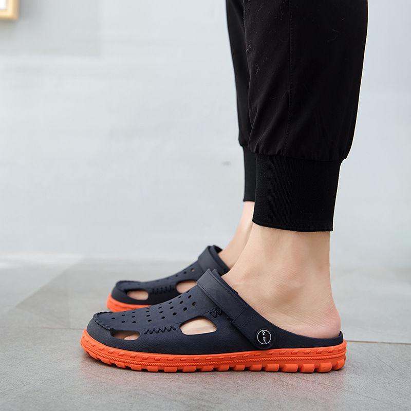 Sandals men's non-smelly feet couple's hole shoes casual comfortable soft travel vacation beach shoes summer