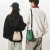 Large Capacity Drawstring Bucket Bag Lightweight Canvas Shoulder Bag Sports Crossbody Bag  Outdoor