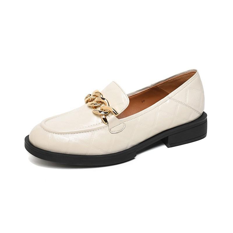 New Leather Spring Small Leather Shoes 2025 Spring and Autumn Women's Soft First-layer Cowhide Single Shoes with Thick Soles