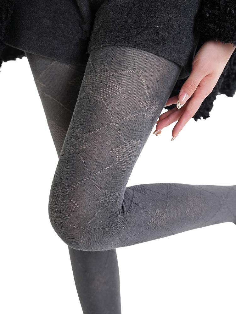 100D Diamond Patterned Pantyhose Women Autumn Winter Vintage High Elasticity Slim Tights Y2K Girls Fashion Stocking