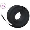 Vidaxl Obrzeża Ogrodowe, 5 Szt., Czarne, 10 M, 20 Cm, Polietylen