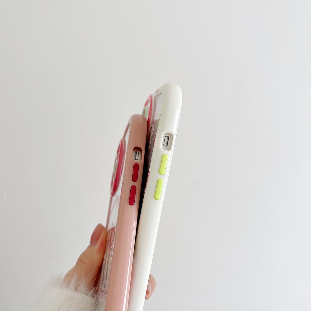 Cute Rabbit Cartoon Bunny Lovely Tulips Shockproof Bumper Clear Phone Cases For Iphone 14 11 12 13 Pro Max Soft Back Cover Case