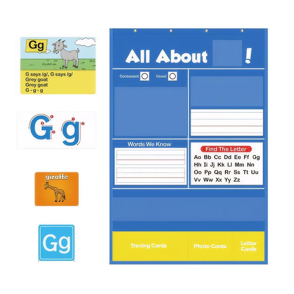 Interactive Alphabet Learning Chart With ABC Flash Cards For Preschool Kindergarten Homeschool Activity Education Toy