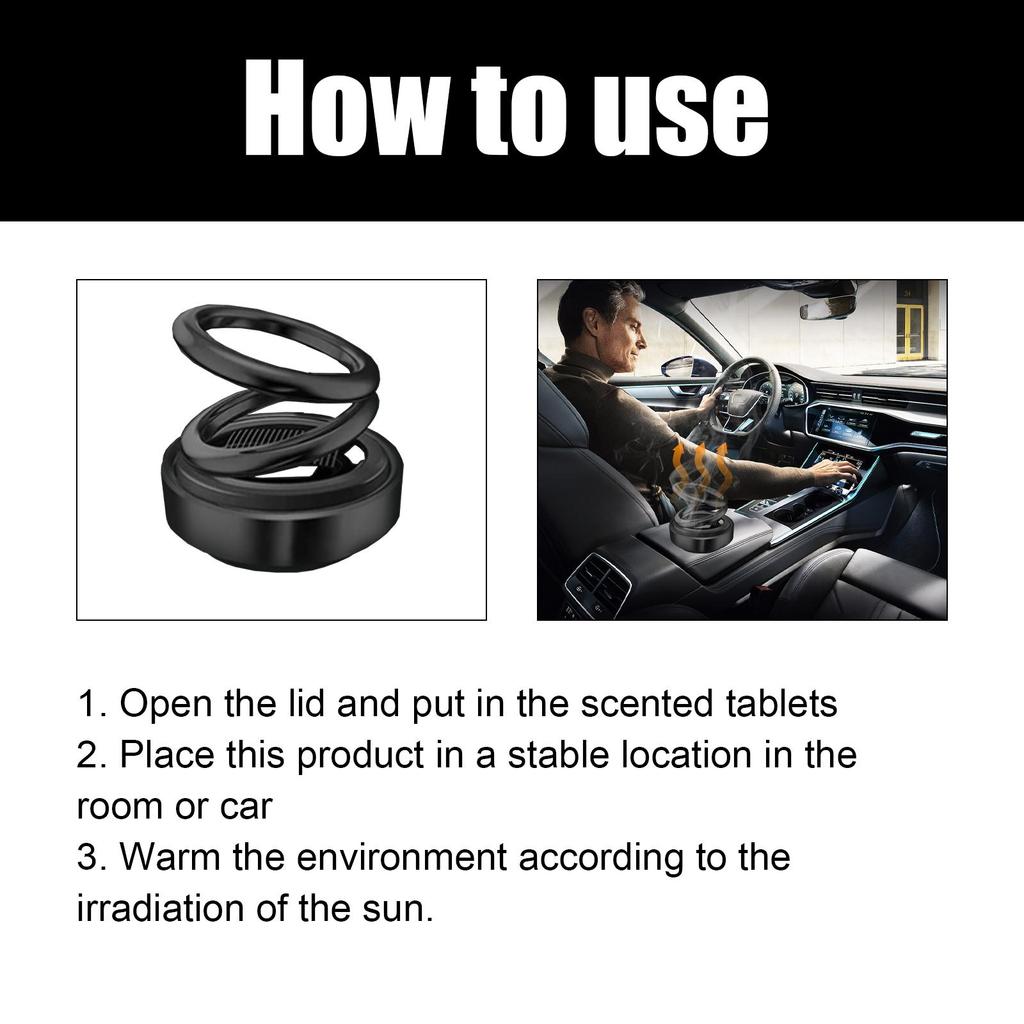Rayhong Portable Mini Solar Vibration Car Fan Wireless Interior Air Circulation Device Winter Auto Decor & Accessory 1pcs