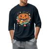 Men'S Round Neck Three-Quarters Sleeve Top Casual Fashion T-Shirt