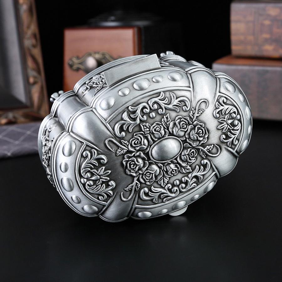 Metal Craft Rose Jewelry Box Creative European Princess Jewelry Box Wedding Birthday Gift Packaging Box