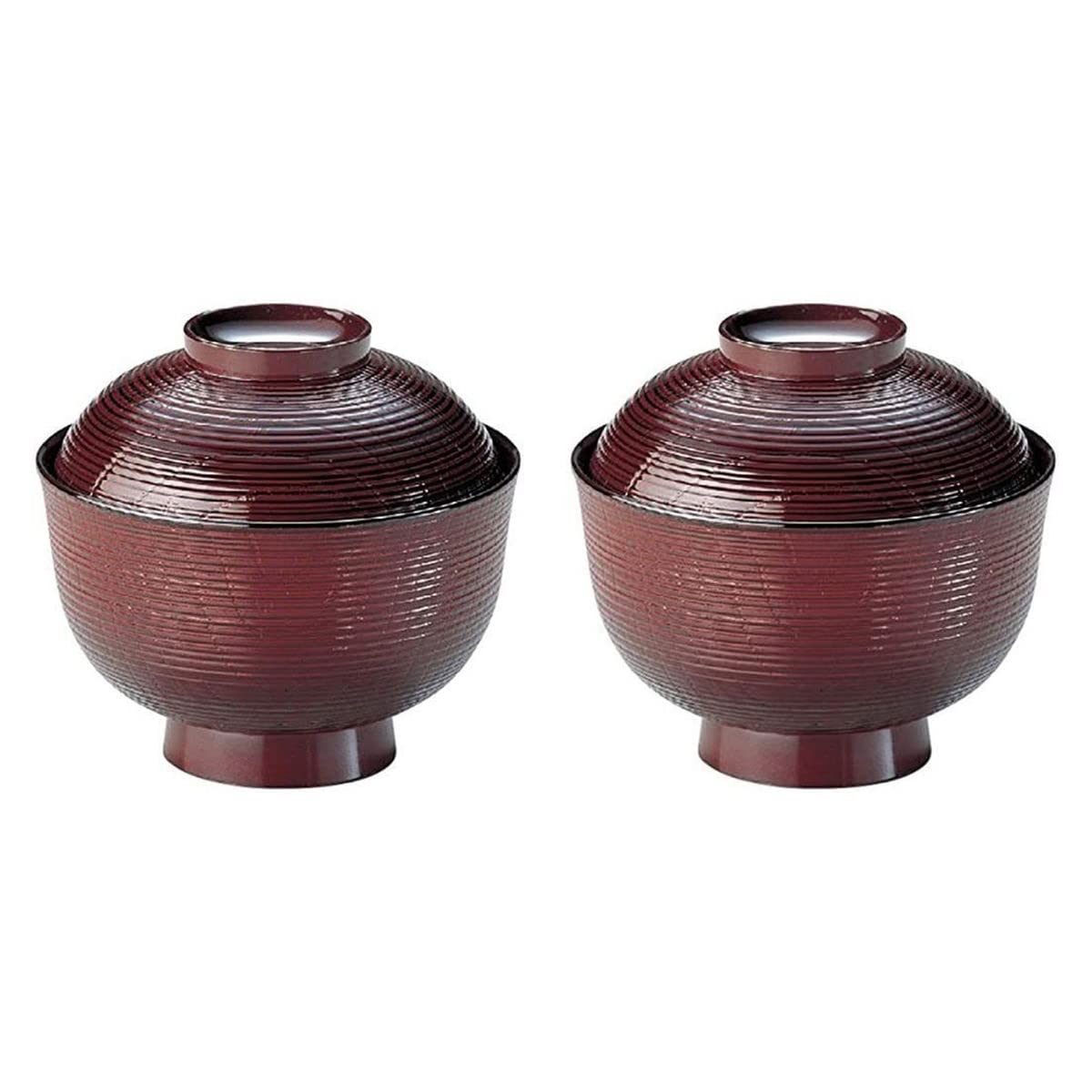 

set of Lily wood grain small soup bowls with tsukemono J-kitchens 2-piece (pair bowls) 3.6