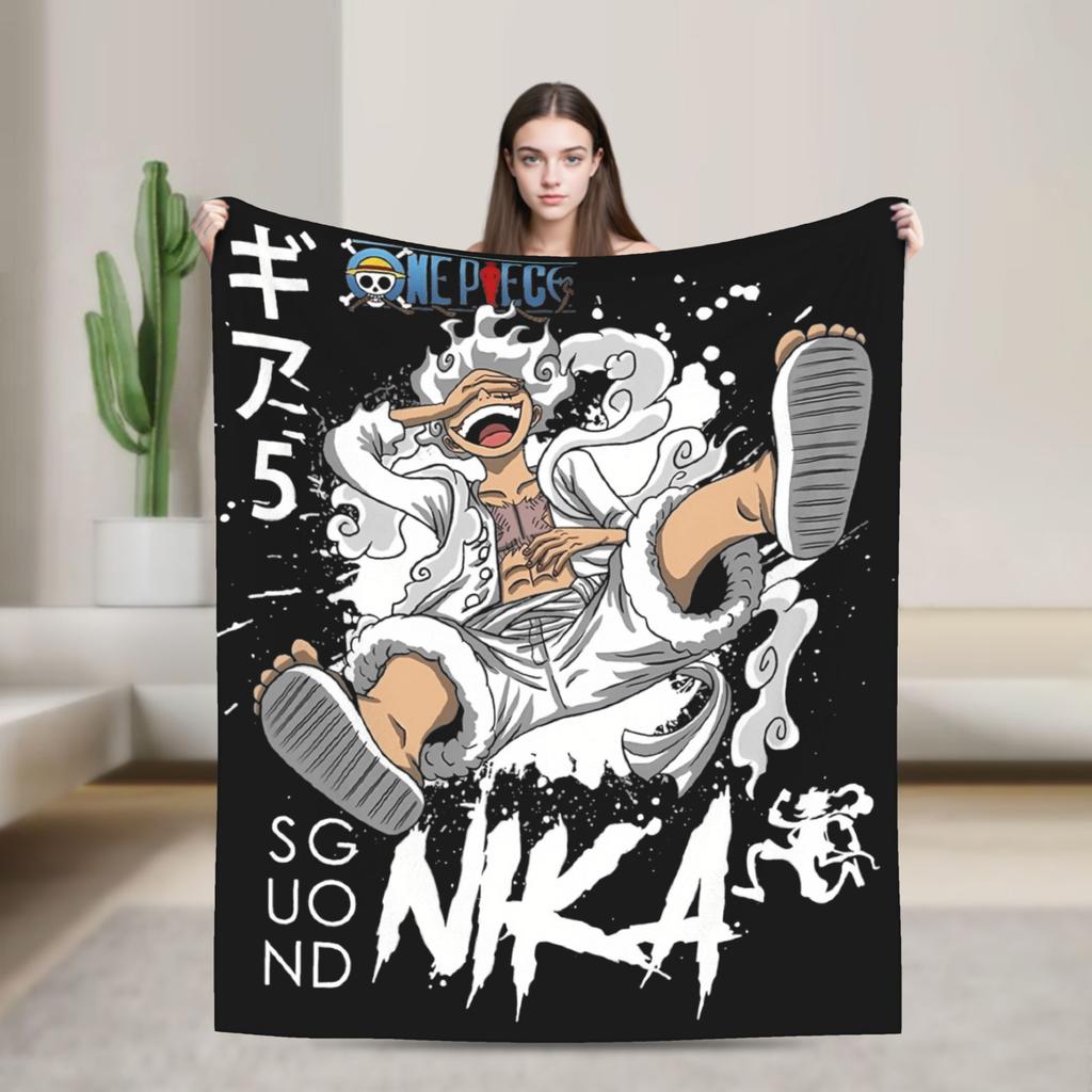 Luffy Blankets The Straw Hat Crew Flannel Awesome Warm Throw Blankets for Bed Sofa Decoration