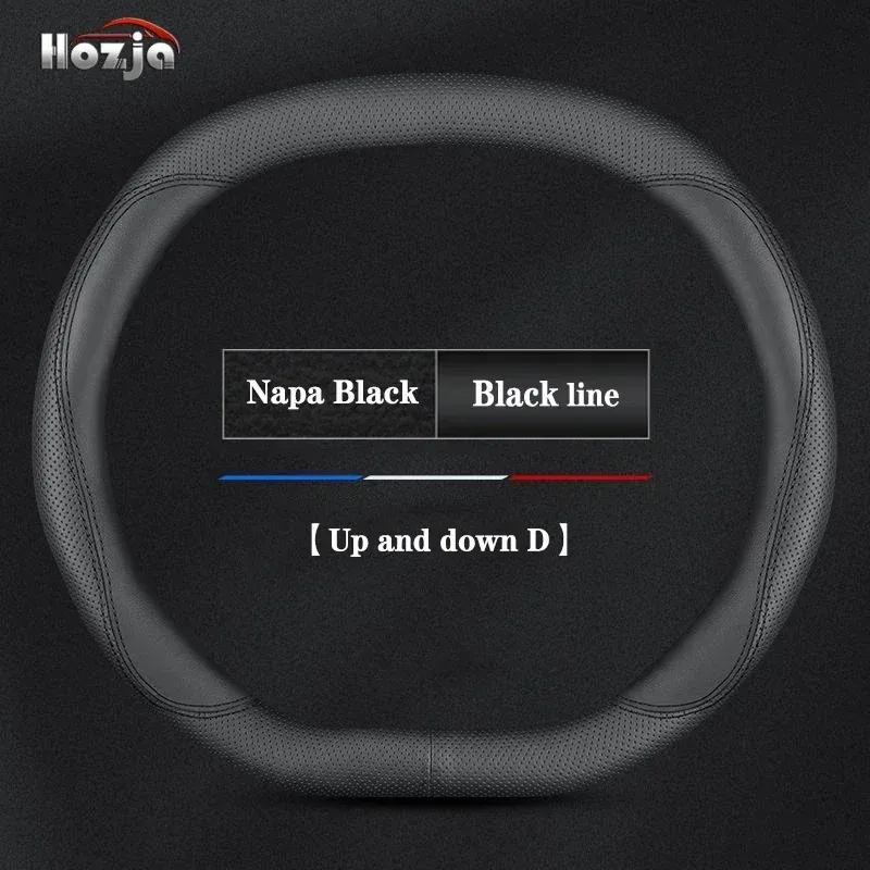 Leather Car Steering Wheel Cover for Peugeot E3008 3008 GT 2016- 2024 2025 Non-slip Auto Interior Accessories