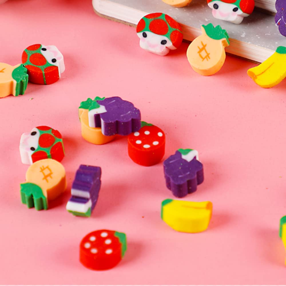Itisyou Kneaded Mini Funny Cute Fruit Gourmet Shaped 100 Pieces Eraser, Eraser, Eraser, Eraser, Stationery, Eraser,