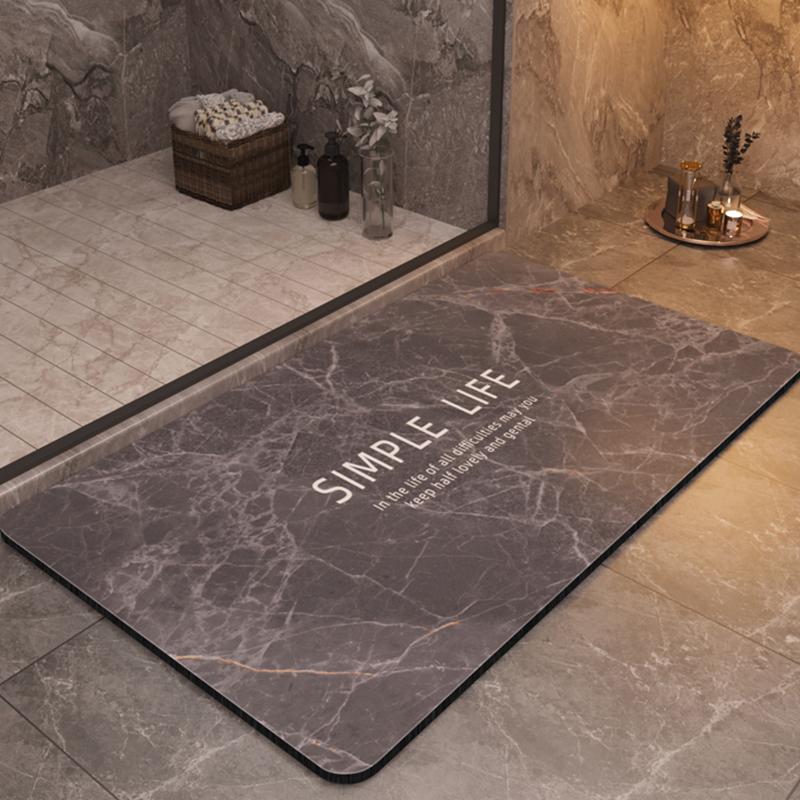 

Роскошный коврик для ванной комнаты, суперабсорбирующий, быстросохнущий, противоскользящий, простой коврик для ванной, коврик для душа, высокое качество 40cmx60cm светло-серый