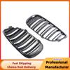 For BMW E92 E93 M3 2006 2007 2008 2009 Front Bumper Kidney Grille 1Pair Glossy Black Car Racing Grill Dual Line Sport Grille