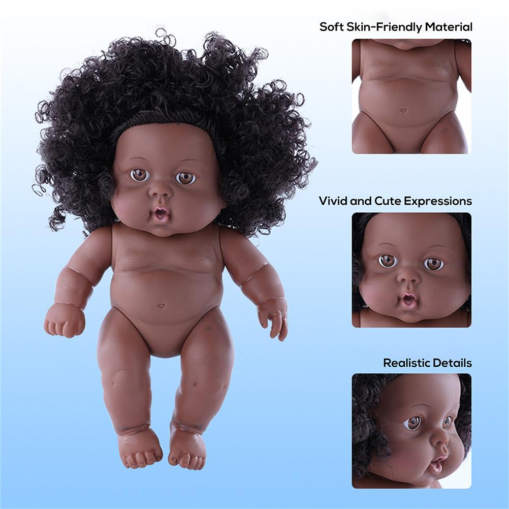 8 inch Black Dolls African Girl Dolls Lifelike Baby Play Doll for Kids Birthday Gift