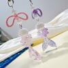Sweet And Cool Girl Sakura Mermaid Harajuku Style Acrylic Laser Bow Mobile Phone Chain Guben Chain Pendant