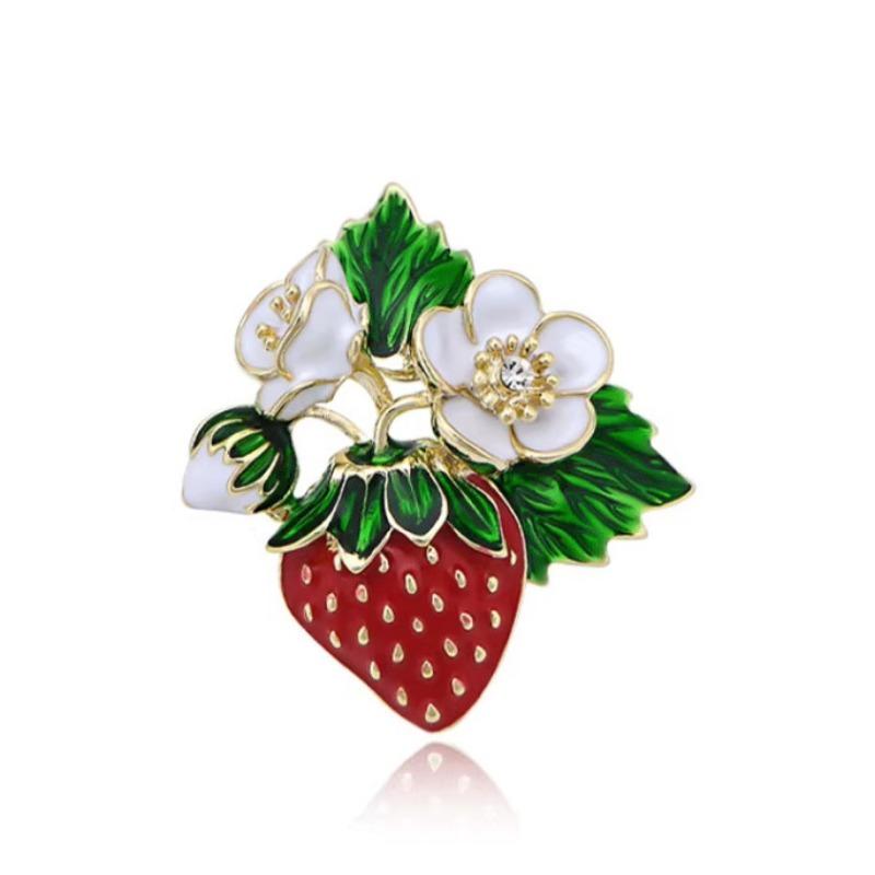 Sweet Cute Cherry Brooch Exquisite All-match Personalized Pin Cheongsam Skirt Suit Coat Accessories Gift
