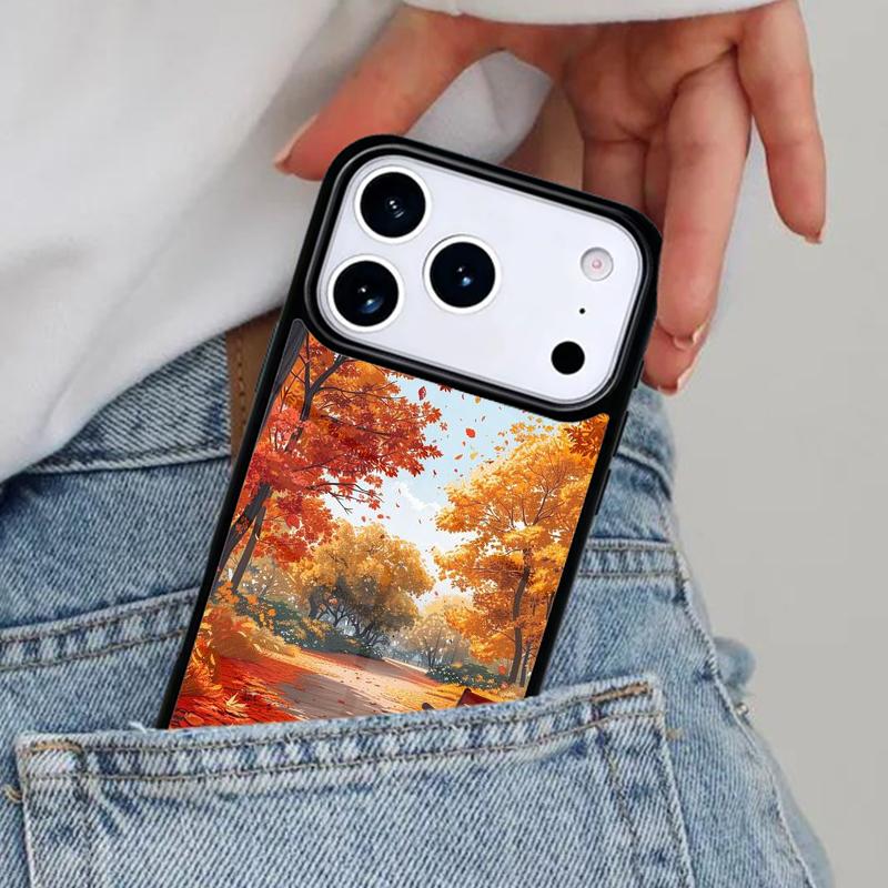 Autumn Tree Leaves Phone Case for iPhone 16e 15 14 13 12 17 Pro Max Plus Air 17pro Cover Coque