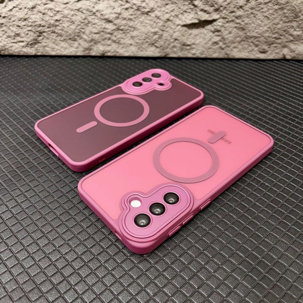 Samsung S26 Ultra/S25+ Magnetic Case with Lens Film & Frosted Finish