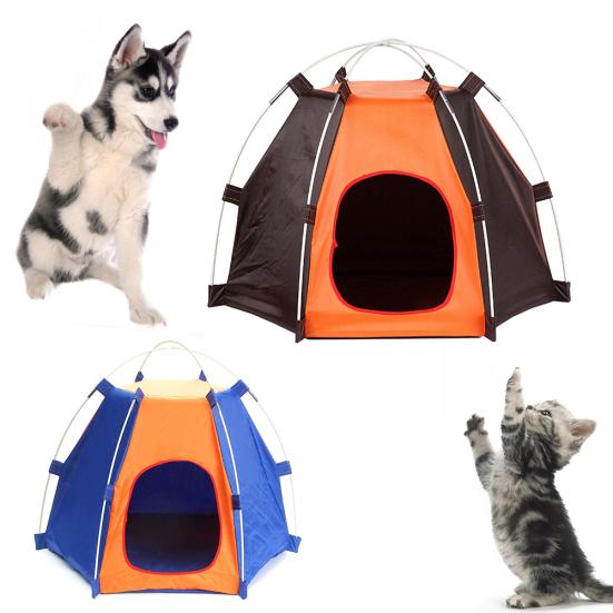 Summer Pet Dog Cat Puppy Portable Foldable Tent Breathable Outdoor House Cave