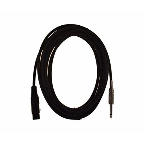 TOMOCA PC-5EB Microphone Extension Cable, 5m (Meters), Canon Female to Mono Phone Plug (XLR3-11 Equivalent) to 6.3mm Phone Plug (5m)