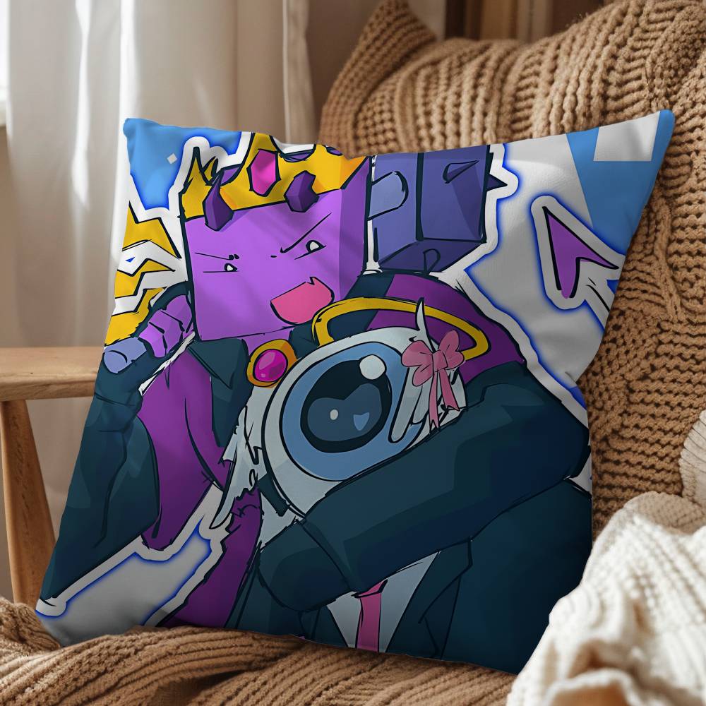 game Egg Tax Duo Wemmbu Eggchan Pillow Case Anti-dustmite Pillowcase Invisible zipper silky short plush Sofa cushion cover