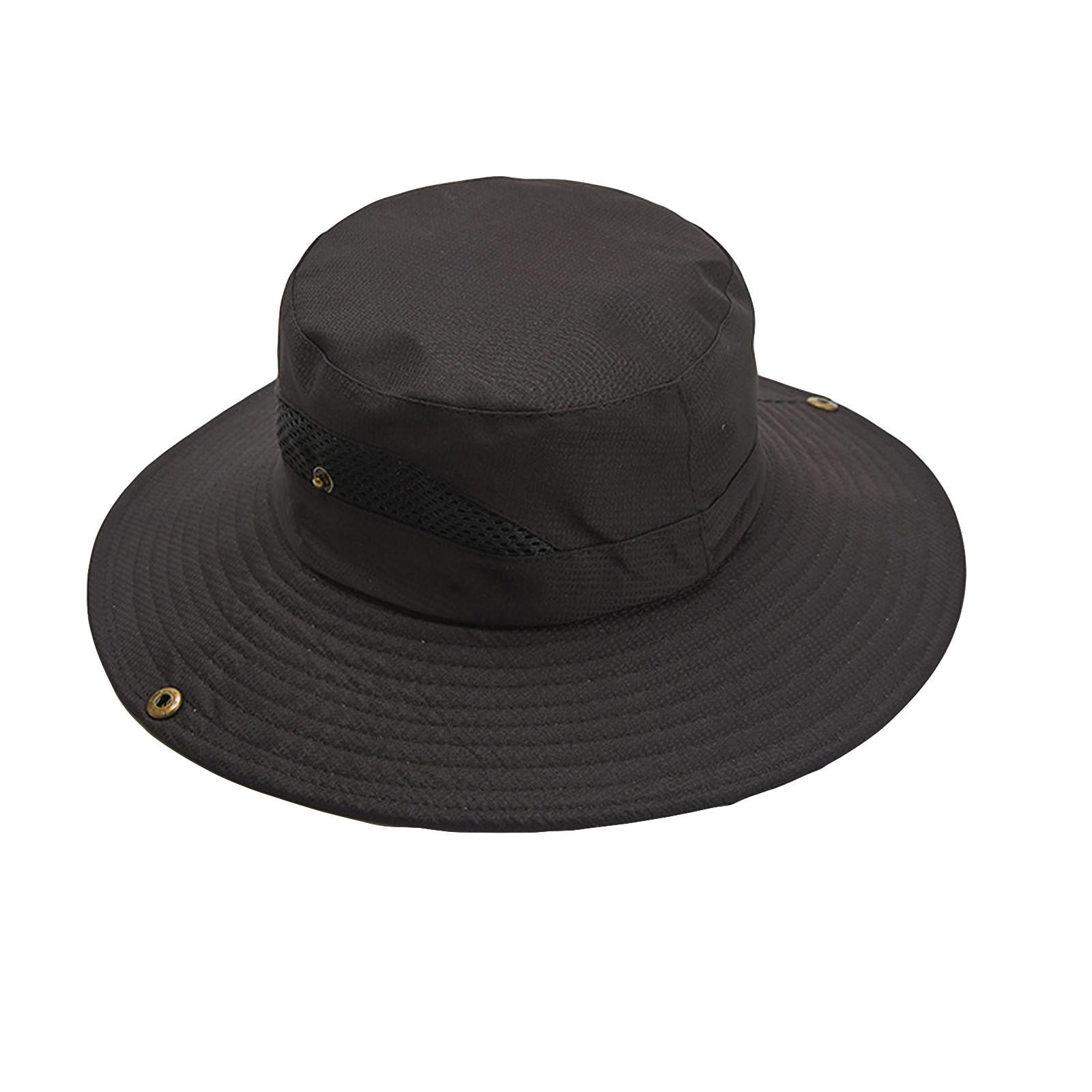 

Мужская и женская однотонная однотонная солнцезащитная шляпа для рыбалки на открытом воздухе для кемпинга и путешествий One size чёрный