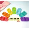 7-Piece Daily Pill Case with Clear Lids, AM/PM 7-Day Medicine Organizer, Compact Portable Pill Box for Travel