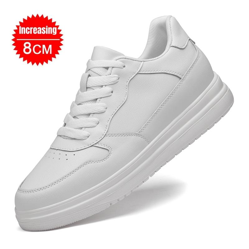 Platform Elevator Shoes Men Lifting Skate Board Shoes Sneakers Thick Sole Hidden Height Enhancing Increase Sports Casual Shoes