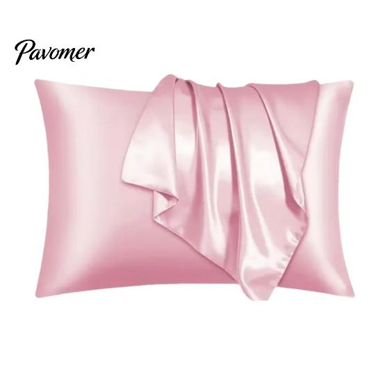 Wrinkle Resistant Bedding Shams Satin Pillow Case, Silky Cooling Cover, Reduces Hair Frizz & Skin Versatile Home Accessories Friction, Solid Color Bed