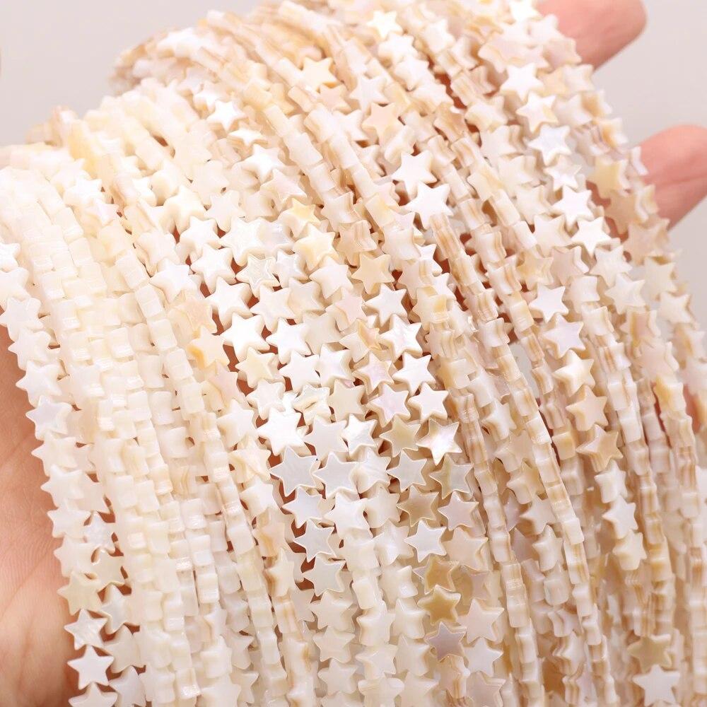 The Mother of Pearl Shell Pětihvězdičkový tvar Distanční korálky pro výrobu šperků Náhrdelník Náhrdelník Náušnice doplněk
